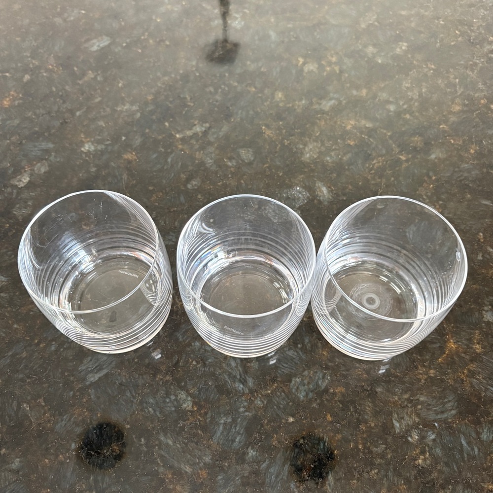 🤍whiskey glasses (3 pieces)
